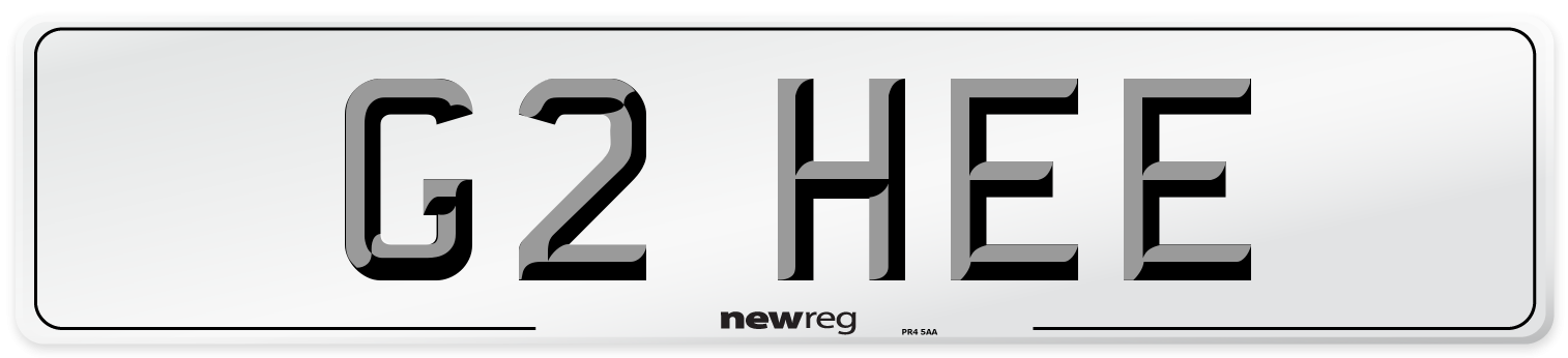 G2 HEE Number Plate from New Reg
